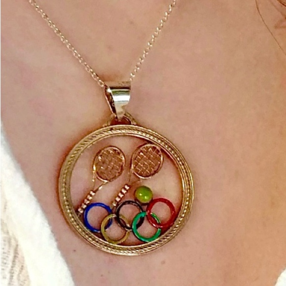 Antique Commemorative Tennis Pendent